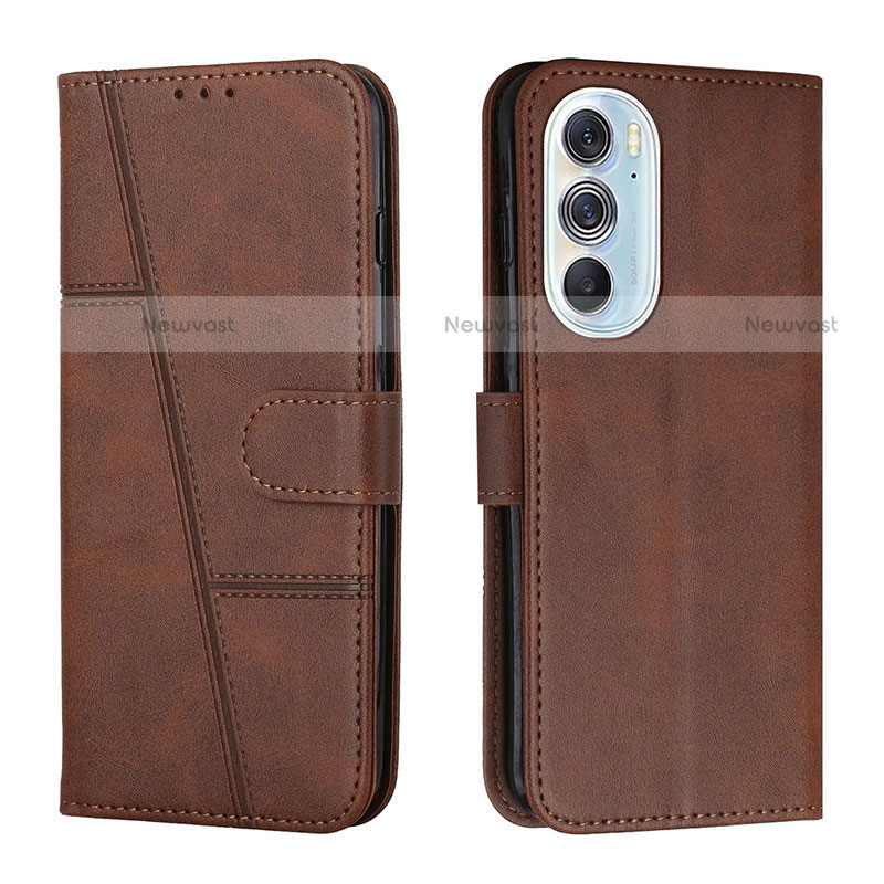 Leather Case Stands Flip Cover Holder Y01X for Motorola Moto Edge Plus (2022) 5G