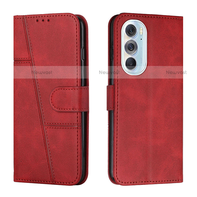 Leather Case Stands Flip Cover Holder Y01X for Motorola Moto Edge Plus (2022) 5G