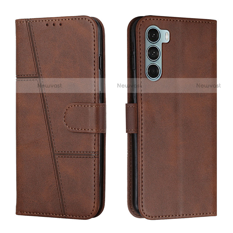 Leather Case Stands Flip Cover Holder Y01X for Motorola Moto Edge S30 5G