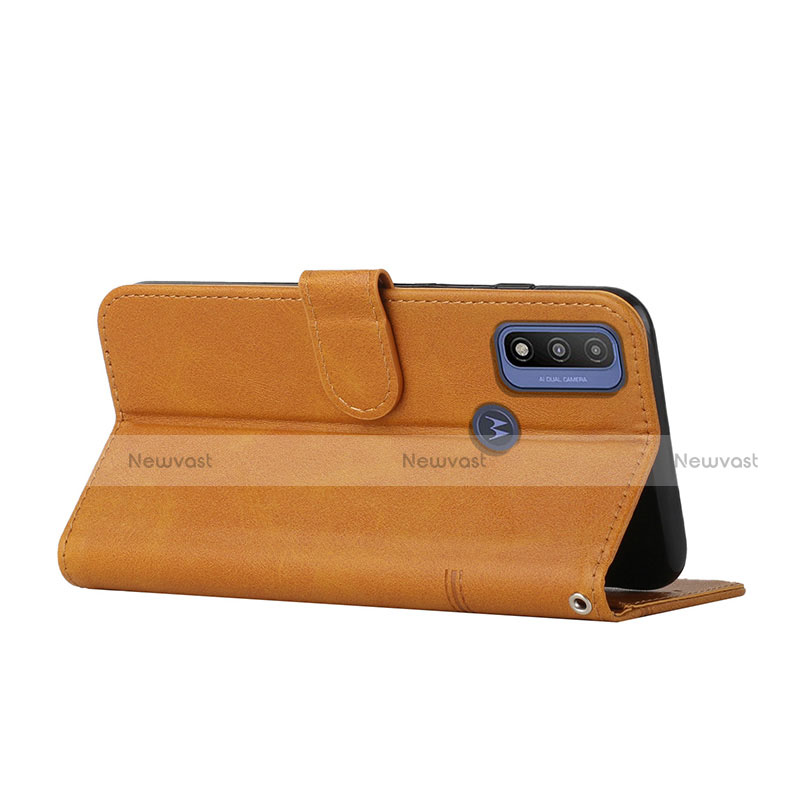 Leather Case Stands Flip Cover Holder Y01X for Motorola Moto G Pure