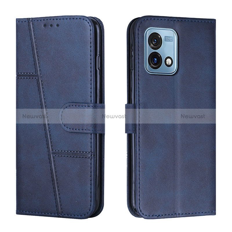 Leather Case Stands Flip Cover Holder Y01X for Motorola Moto G Stylus (2023) 4G Blue