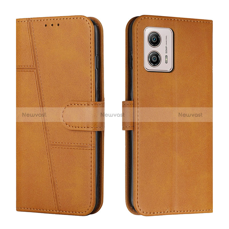 Leather Case Stands Flip Cover Holder Y01X for Motorola Moto G73 5G