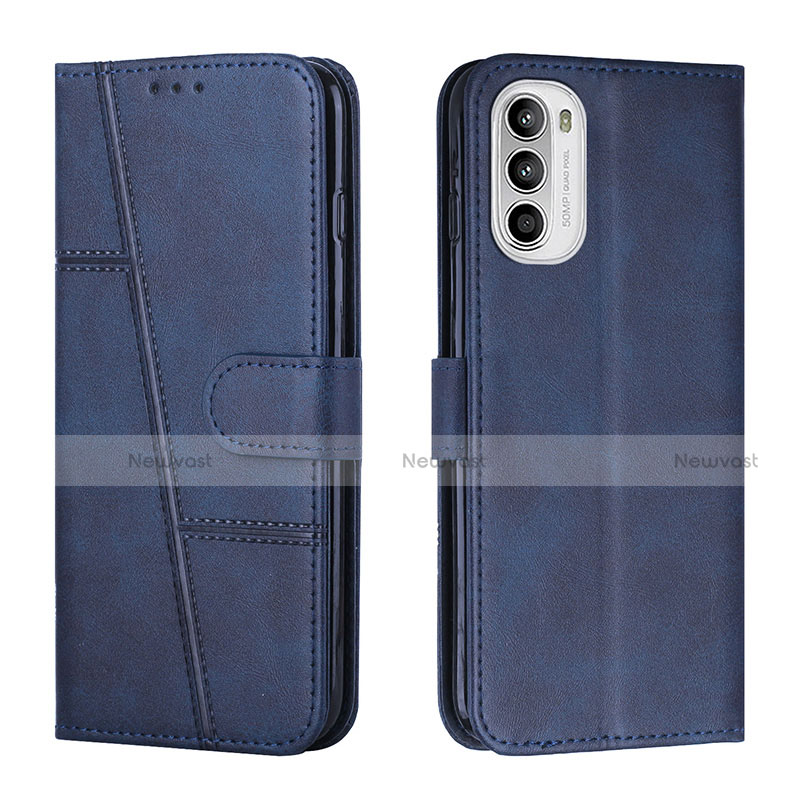 Leather Case Stands Flip Cover Holder Y01X for Motorola Moto G82 5G