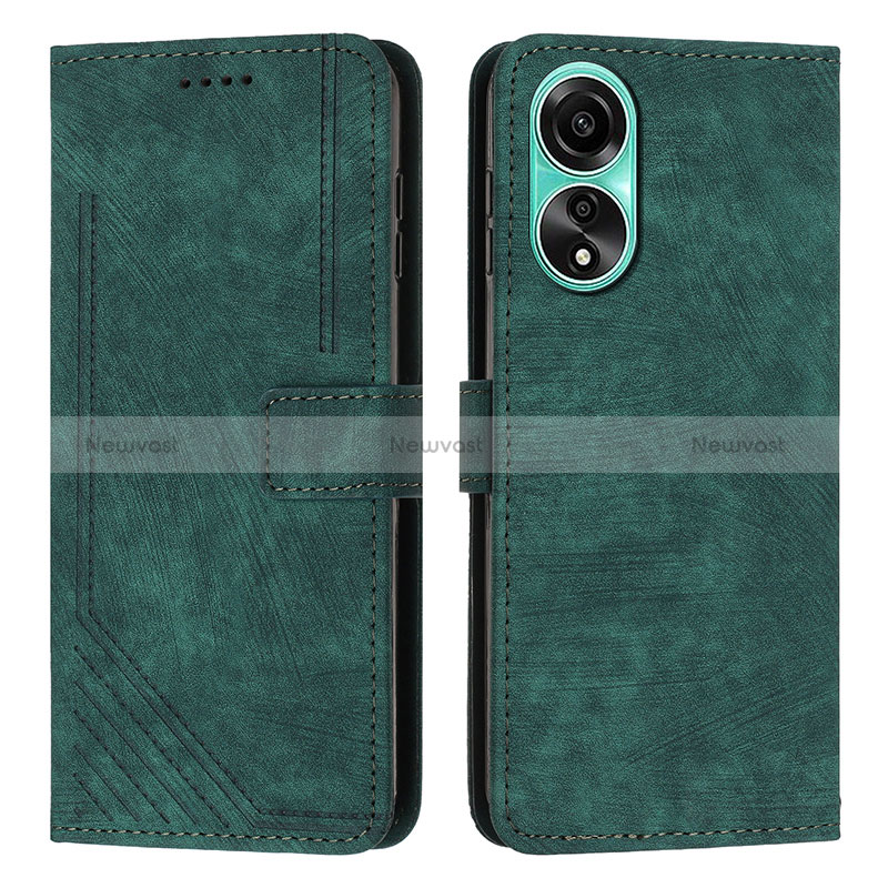 Leather Case Stands Flip Cover Holder Y01X for Oppo A18