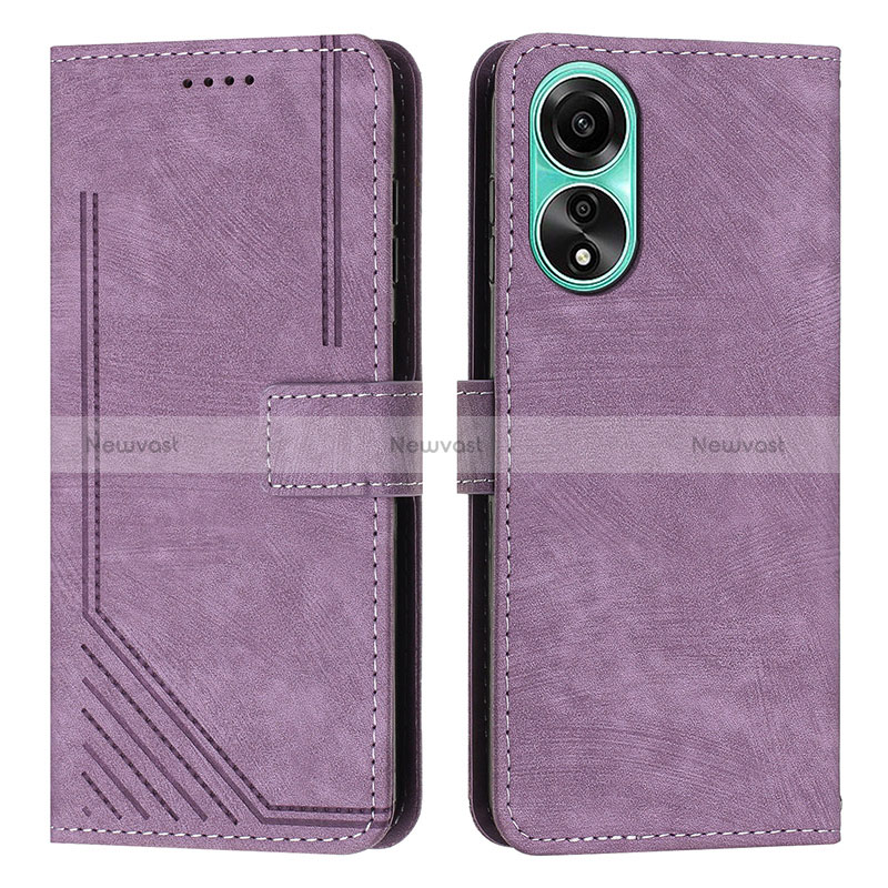 Leather Case Stands Flip Cover Holder Y01X for Oppo A18