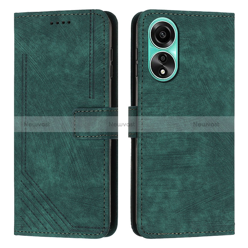 Leather Case Stands Flip Cover Holder Y01X for Oppo A38