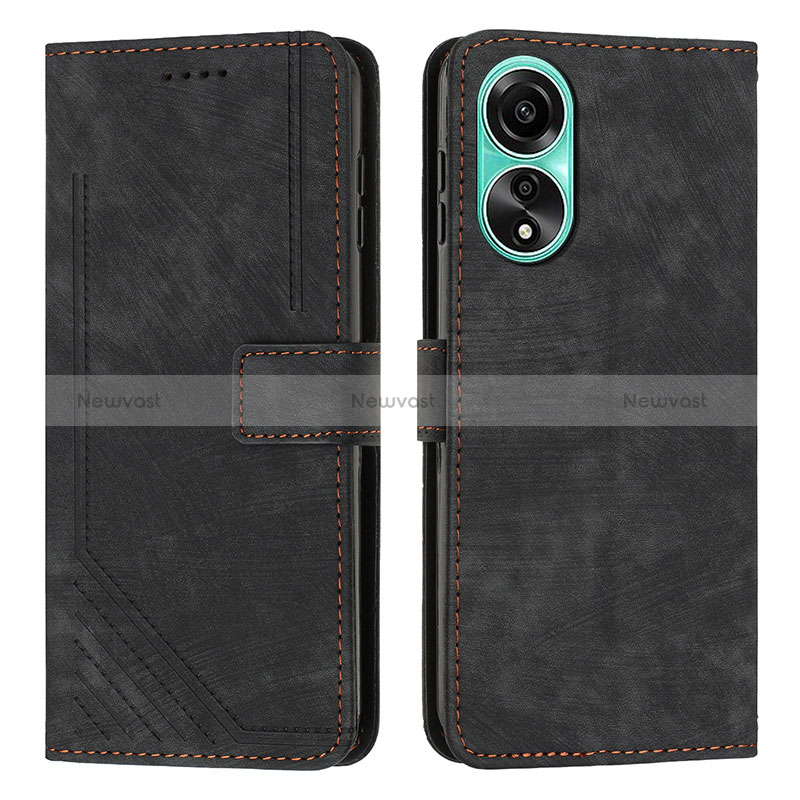 Leather Case Stands Flip Cover Holder Y01X for Oppo A38