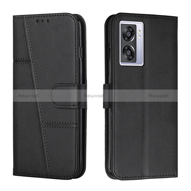 Leather Case Stands Flip Cover Holder Y01X for Oppo A77 5G