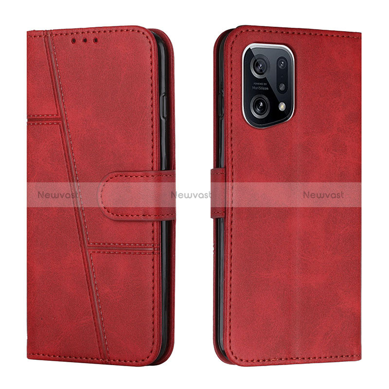 Leather Case Stands Flip Cover Holder Y01X for Oppo Find X5 5G