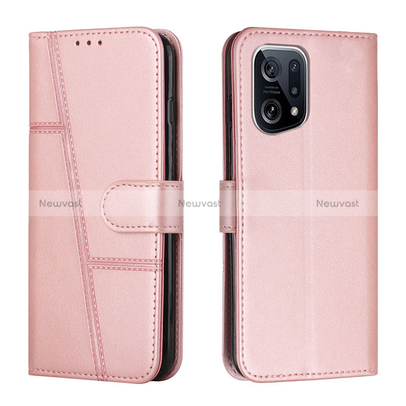 Leather Case Stands Flip Cover Holder Y01X for Oppo Find X5 5G