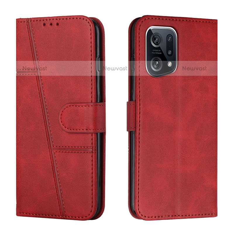 Leather Case Stands Flip Cover Holder Y01X for Oppo Find X5 Pro 5G