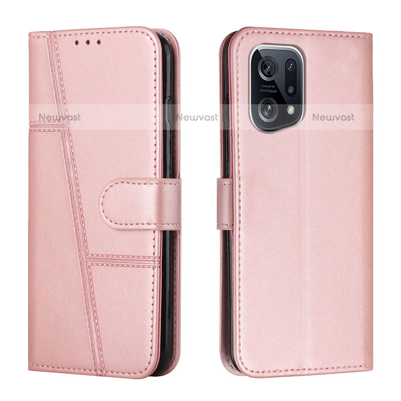 Leather Case Stands Flip Cover Holder Y01X for Oppo Find X5 Pro 5G