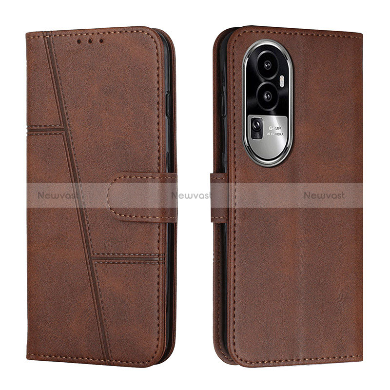 Leather Case Stands Flip Cover Holder Y01X for Oppo Reno10 Pro+ Plus 5G