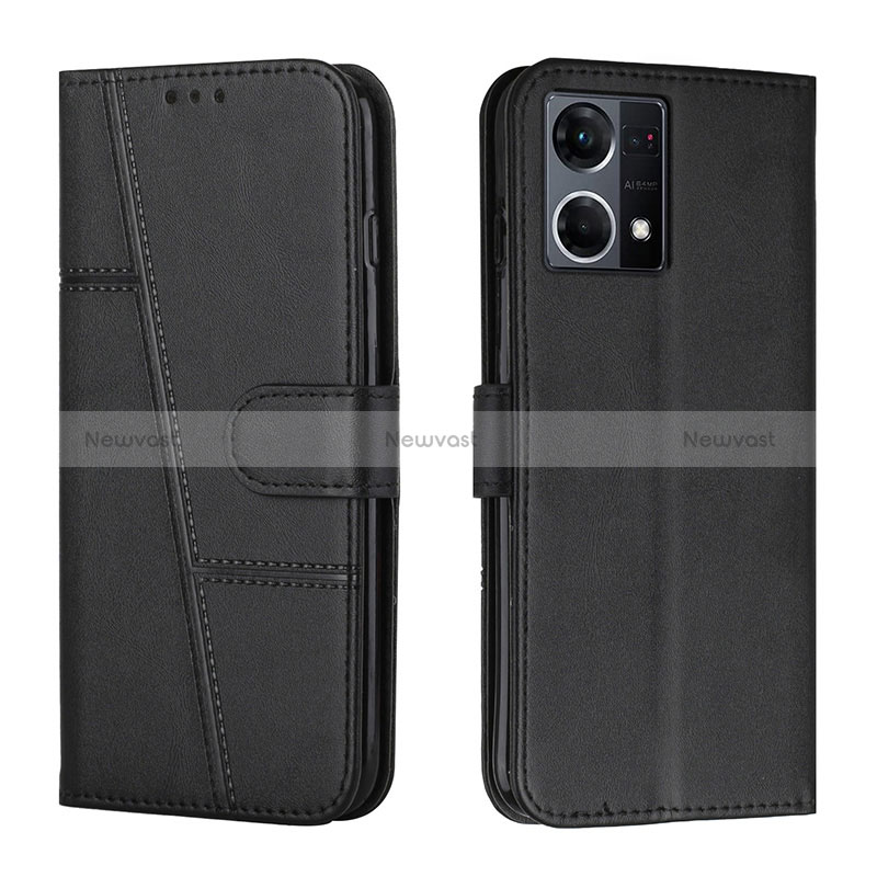 Leather Case Stands Flip Cover Holder Y01X for Oppo Reno7 4G