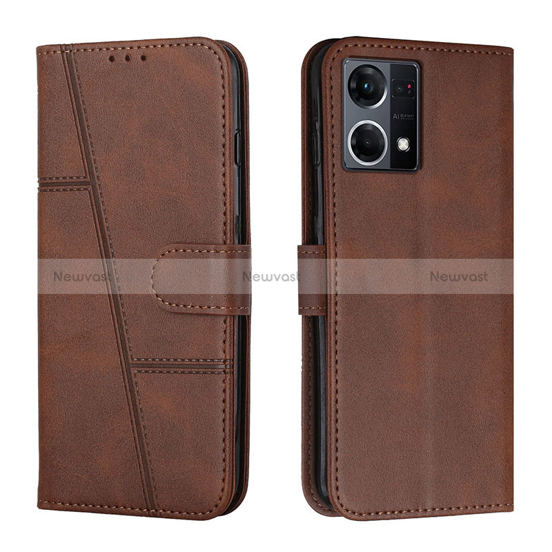 Leather Case Stands Flip Cover Holder Y01X for Oppo Reno8 4G