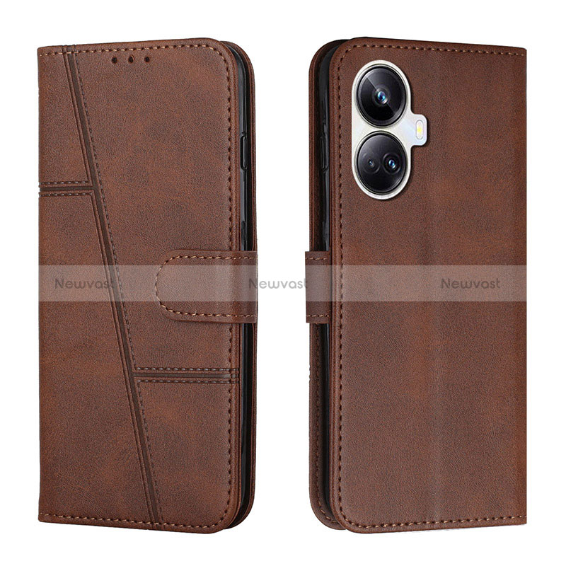 Leather Case Stands Flip Cover Holder Y01X for Realme 10 Pro+ Plus 5G