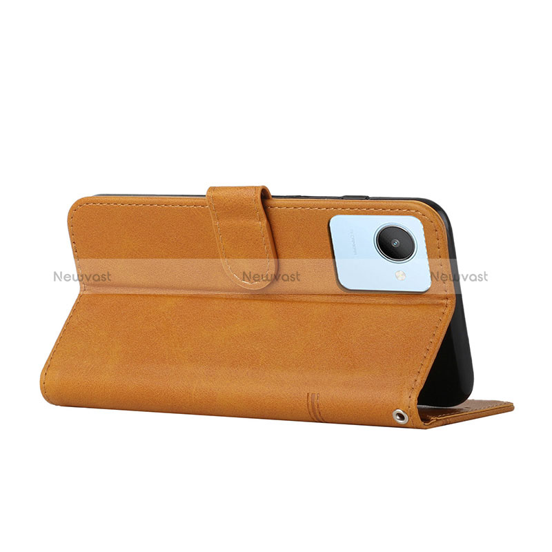 Leather Case Stands Flip Cover Holder Y01X for Realme C30