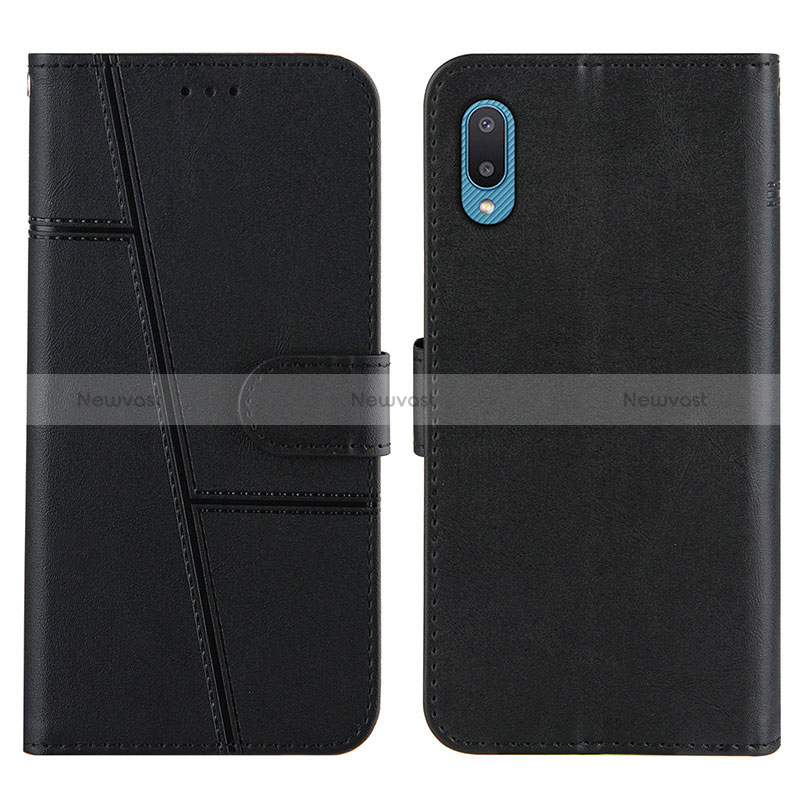 Leather Case Stands Flip Cover Holder Y01X for Samsung Galaxy A02