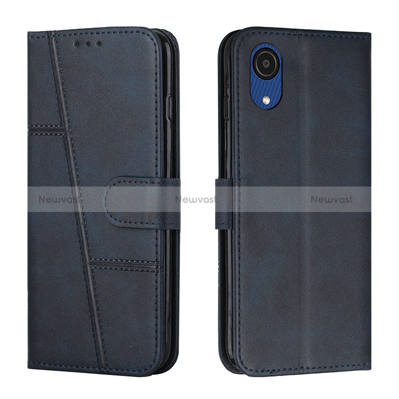 Leather Case Stands Flip Cover Holder Y01X for Samsung Galaxy A03 Core