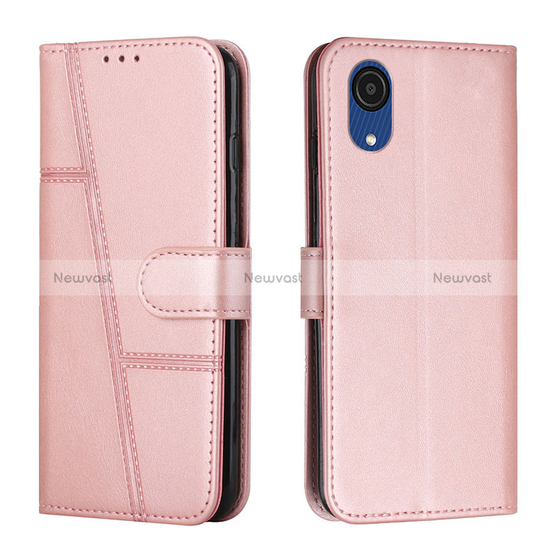 Leather Case Stands Flip Cover Holder Y01X for Samsung Galaxy A03 Core