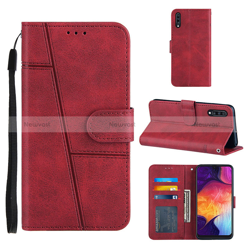 Leather Case Stands Flip Cover Holder Y01X for Samsung Galaxy A50