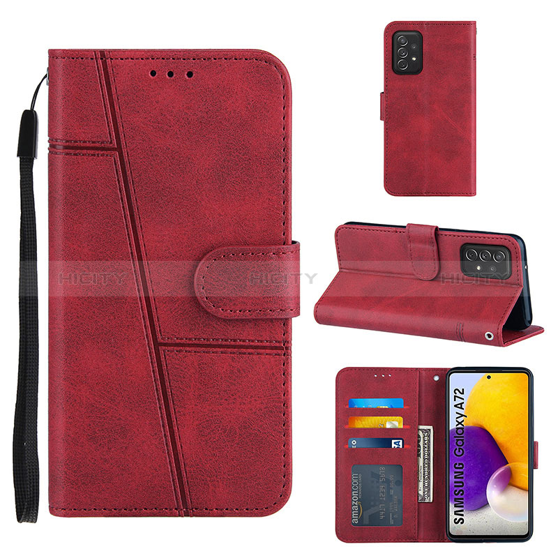 Leather Case Stands Flip Cover Holder Y01X for Samsung Galaxy A72 5G