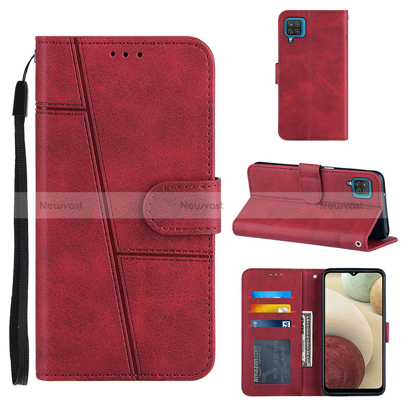 Leather Case Stands Flip Cover Holder Y01X for Samsung Galaxy M12