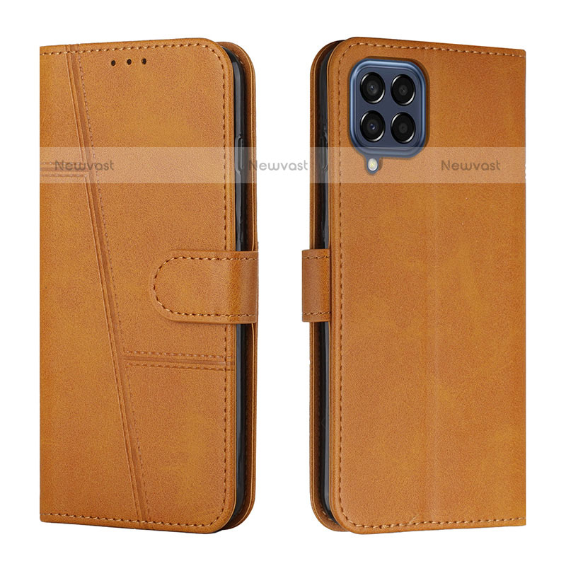 Leather Case Stands Flip Cover Holder Y01X for Samsung Galaxy M33 5G