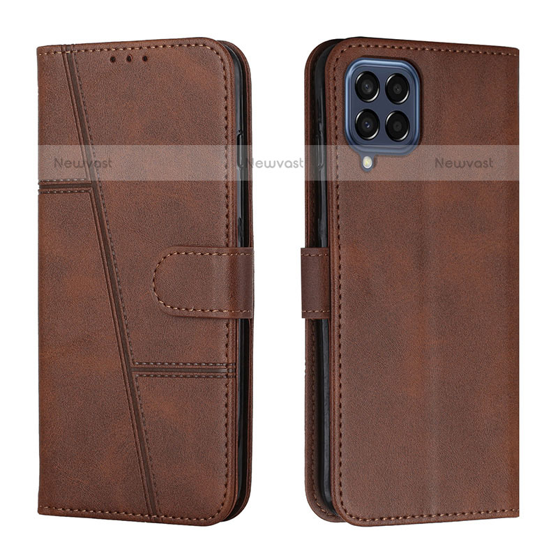 Leather Case Stands Flip Cover Holder Y01X for Samsung Galaxy M53 5G