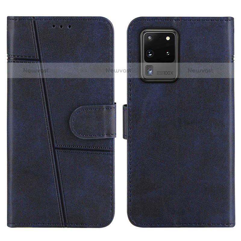 Leather Case Stands Flip Cover Holder Y01X for Samsung Galaxy S20 Ultra 5G