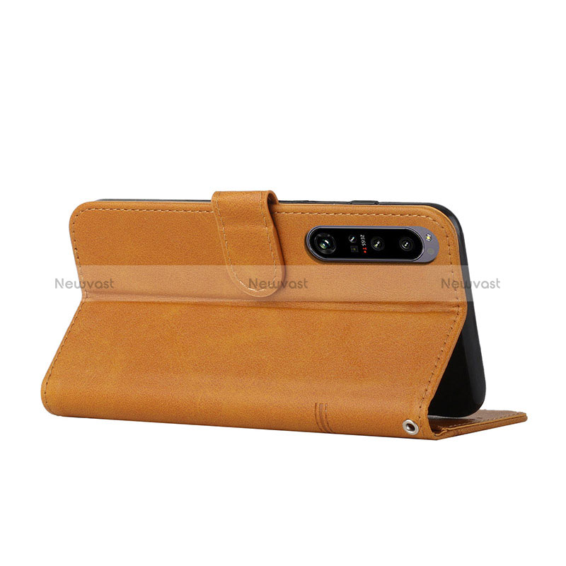 Leather Case Stands Flip Cover Holder Y01X for Sony Xperia 1 IV SO-51C