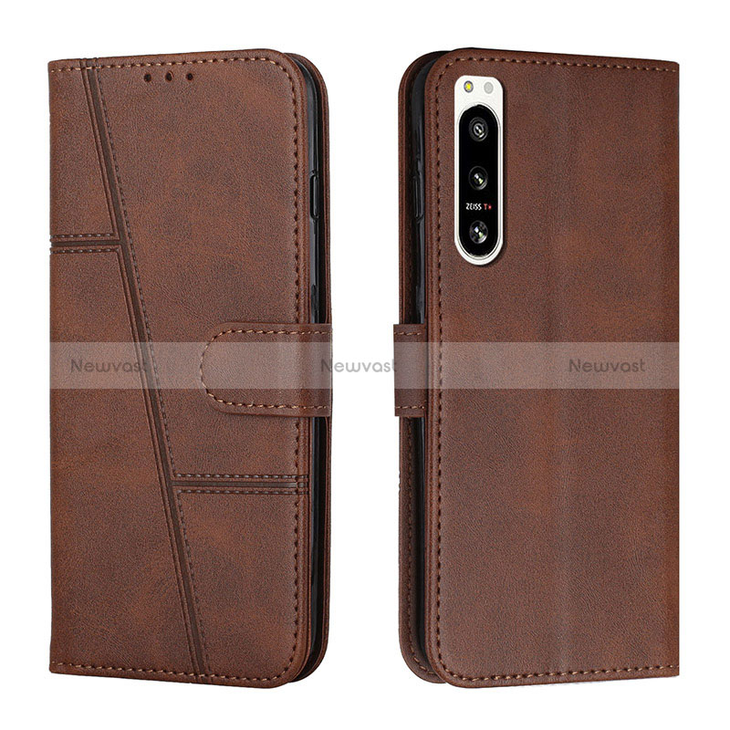 Leather Case Stands Flip Cover Holder Y01X for Sony Xperia 5 IV