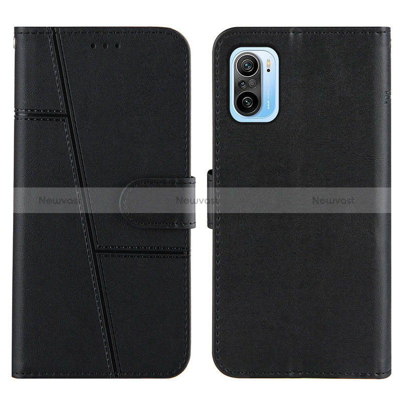 Leather Case Stands Flip Cover Holder Y01X for Xiaomi Mi 11X 5G Black