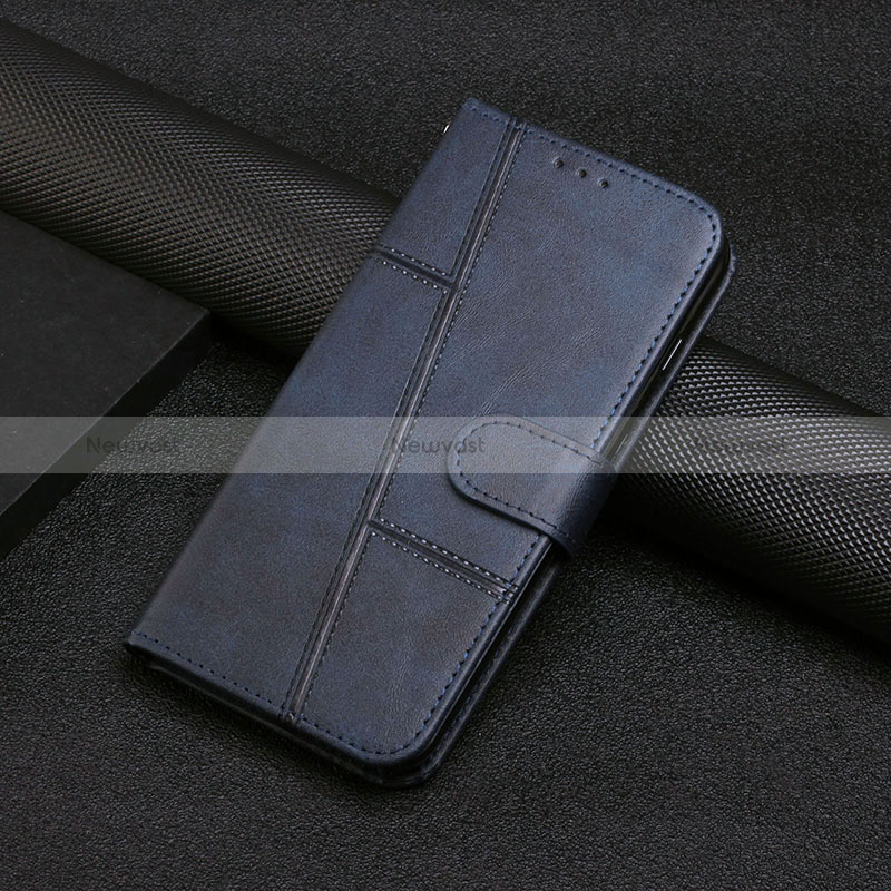 Leather Case Stands Flip Cover Holder Y01X for Xiaomi Mi 13 5G Blue