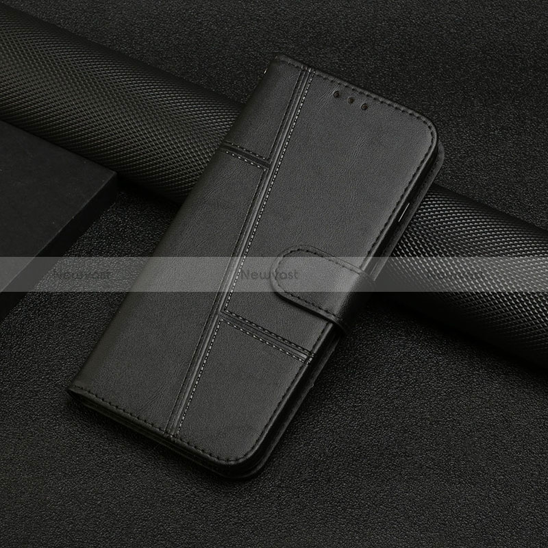 Leather Case Stands Flip Cover Holder Y01X for Xiaomi Poco F5 Pro 5G Black