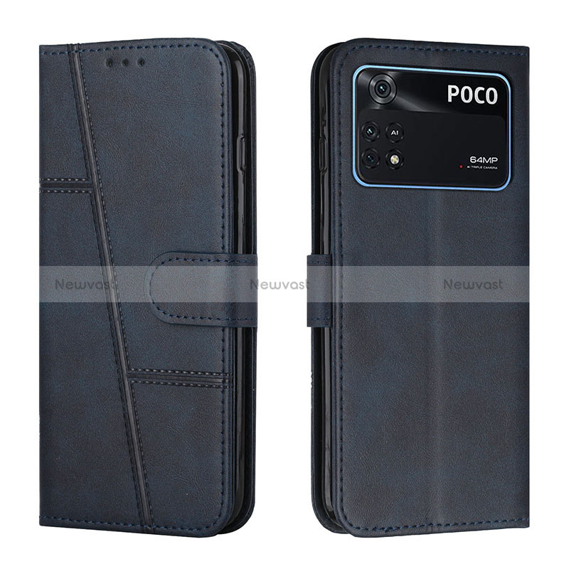 Leather Case Stands Flip Cover Holder Y01X for Xiaomi Poco M4 Pro 4G