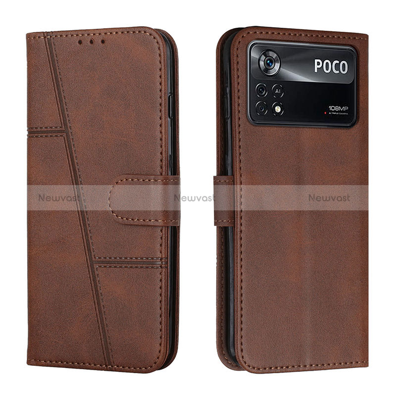 Leather Case Stands Flip Cover Holder Y01X for Xiaomi Poco X4 Pro 5G