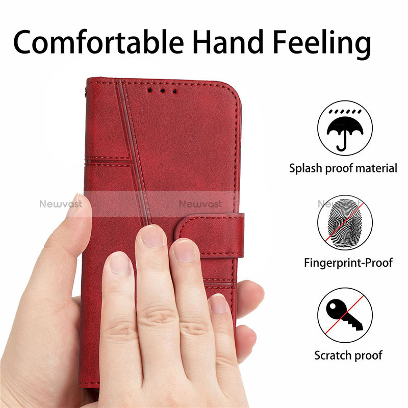 Leather Case Stands Flip Cover Holder Y01X for Xiaomi Redmi 10 India