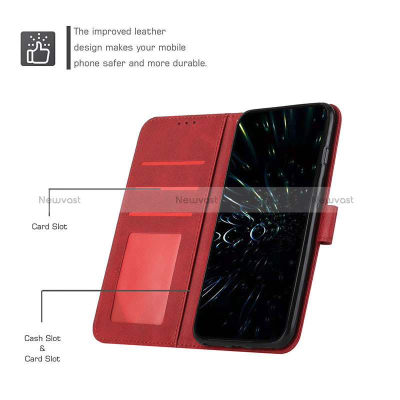 Leather Case Stands Flip Cover Holder Y01X for Xiaomi Redmi 10 India