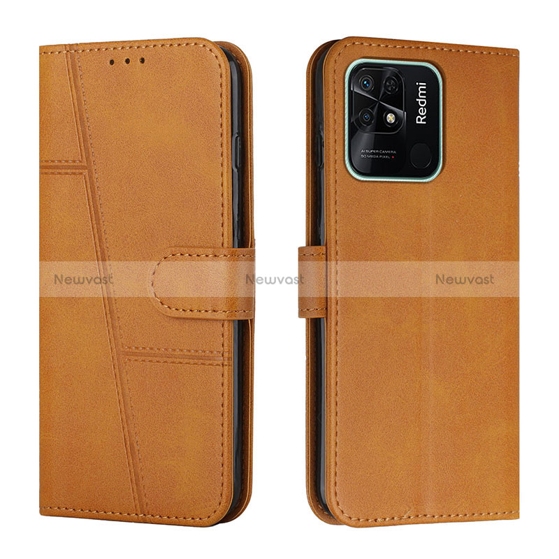 Leather Case Stands Flip Cover Holder Y01X for Xiaomi Redmi 10 India