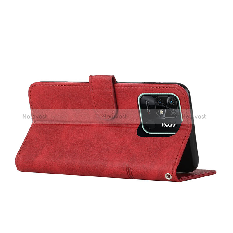 Leather Case Stands Flip Cover Holder Y01X for Xiaomi Redmi 10 India