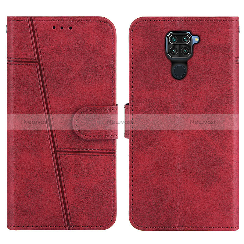 Leather Case Stands Flip Cover Holder Y01X for Xiaomi Redmi 10X 4G Red