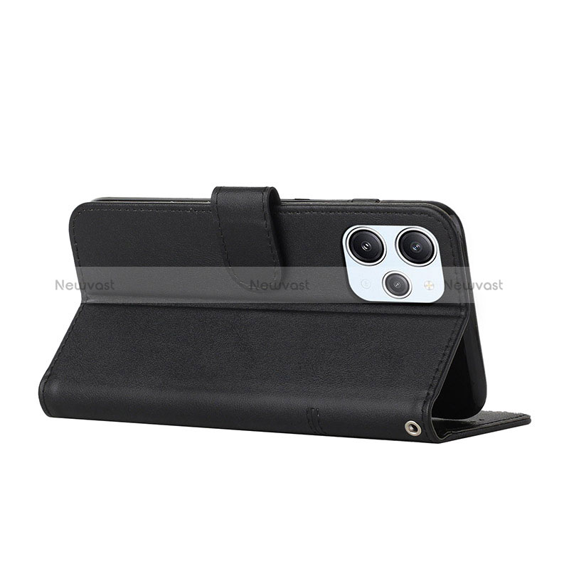 Leather Case Stands Flip Cover Holder Y01X for Xiaomi Redmi 12 4G