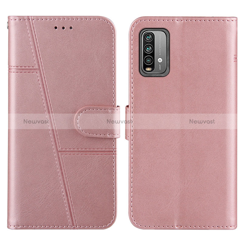 Leather Case Stands Flip Cover Holder Y01X for Xiaomi Redmi 9T 4G