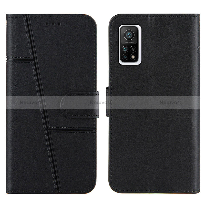 Leather Case Stands Flip Cover Holder Y01X for Xiaomi Redmi K30S 5G Black