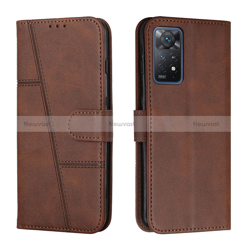 Leather Case Stands Flip Cover Holder Y01X for Xiaomi Redmi Note 11 Pro 4G