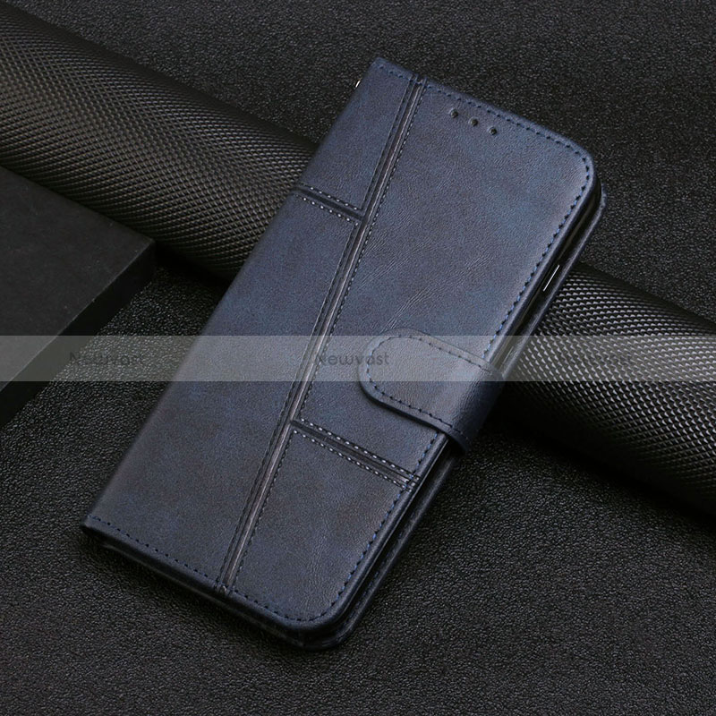 Leather Case Stands Flip Cover Holder Y01X for Xiaomi Redmi Note 12 Pro 5G Blue