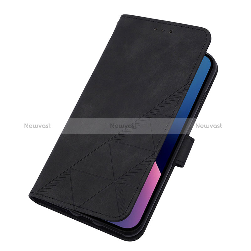 Leather Case Stands Flip Cover Holder Y02B for Apple iPhone 15