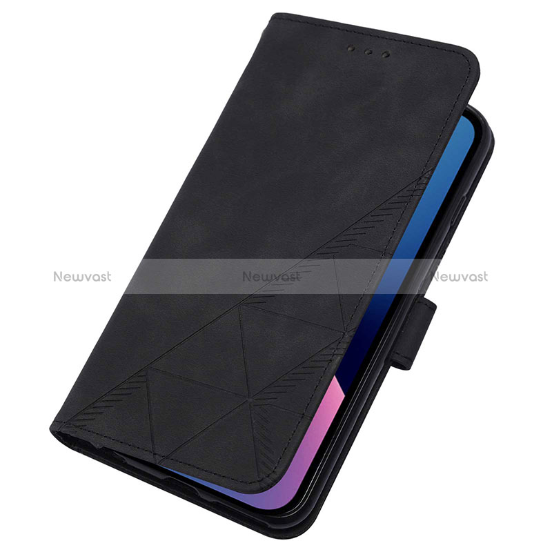 Leather Case Stands Flip Cover Holder Y02B for Apple iPhone 15 Pro