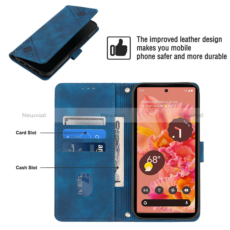 Leather Case Stands Flip Cover Holder Y02B for Google Pixel 6 5G